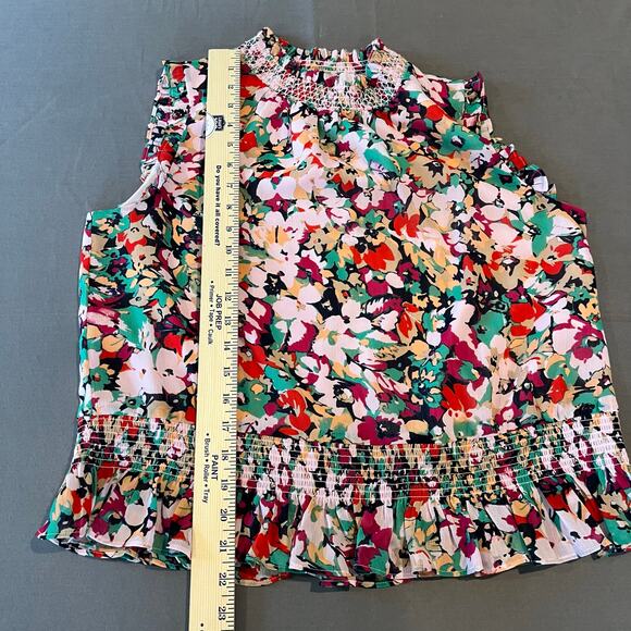 J. Crew Sleeveless Mock Ruffle Top - Fully Lined - Multicolor - Size 10 - Picture 9 of 11